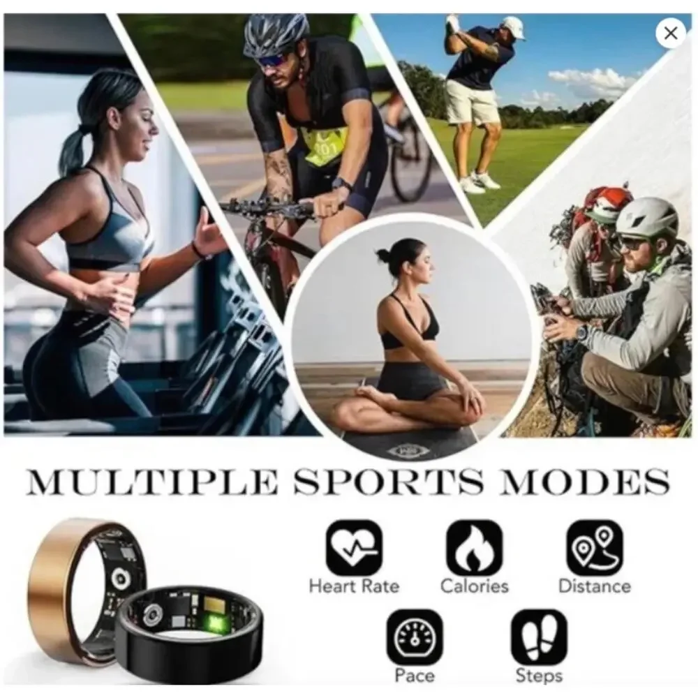 NWB Smart Ring for Fitness, Sleep and Health, Next Gen Health Rose Gold Size 9
